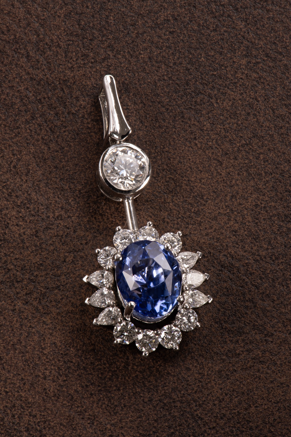 The Dualité — sapphire and diamond pendant